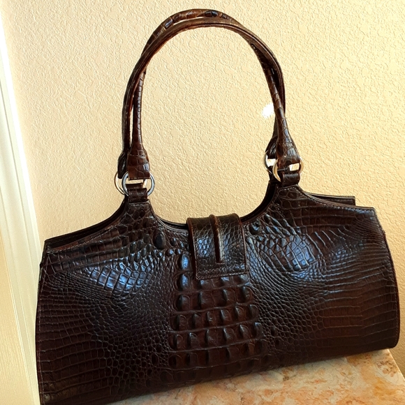 Viva of California Vintage Crocodile Embossed Bag Satchel/Tote - Picture 3 of 6